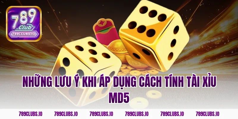 Những lưu ý khi áp dụng cách tính tài xỉu md5